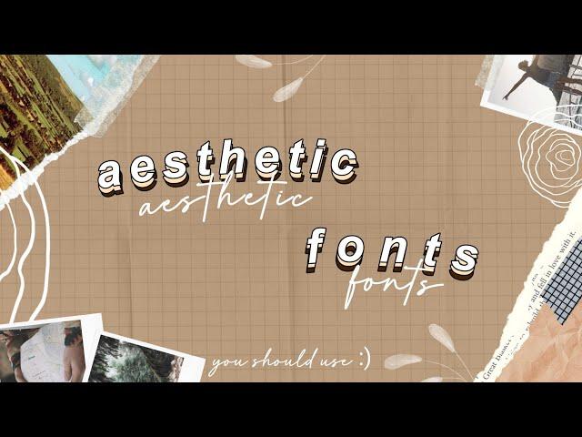 35 popular aesthetic fonts | 2020