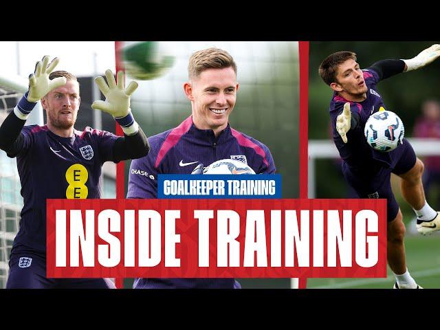 Pickford, Pope & Henderson 1v1 Saves, Blocks and Competitive Foot-Tennis  | GK Training