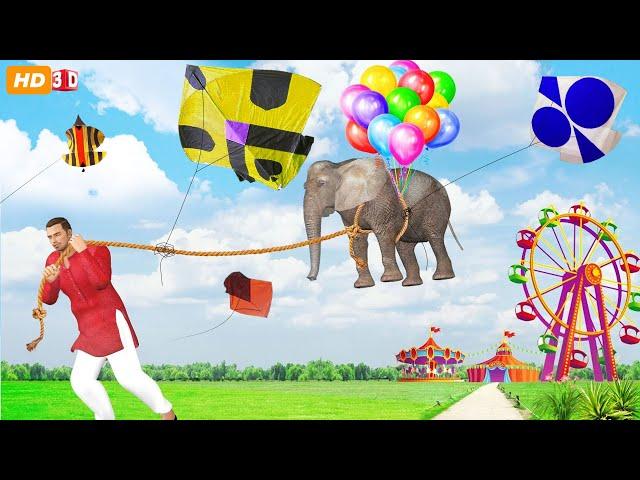 Kite Flying Elephant  ► Urdu Hindi PopCorn Kahani Tv