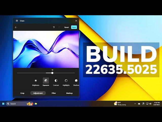 New Windows 11 Build 22635.5025 - New Start Menu Feature, New Share Edit/Compress Option (Beta)