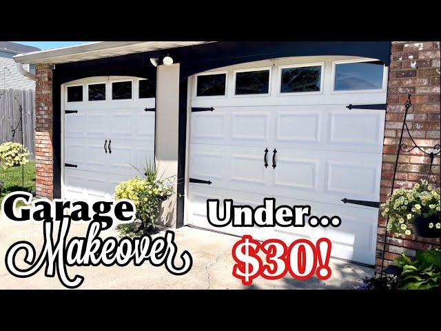 Garage Door Makeover Under $30!!! Magnetic Garage Hardware Give Your Home Instant Curb Appeal!