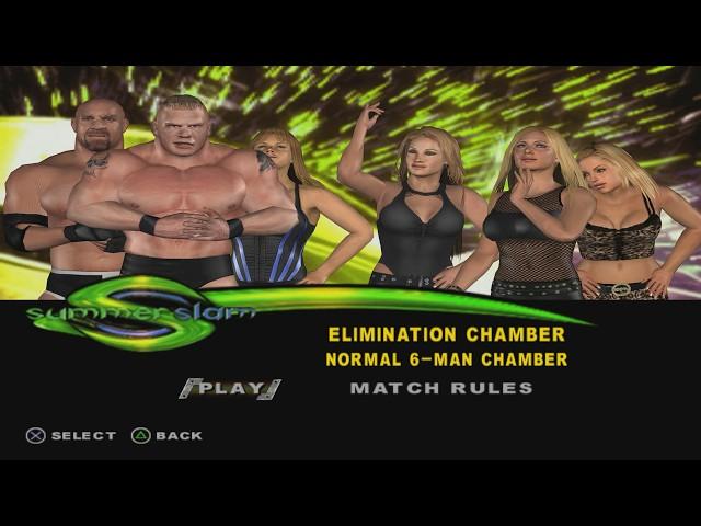 Elimination Chamber | Lesnar Goldberg Trish Sable Torrie Molly | Mixed | WWE Smackdown! vs. Raw