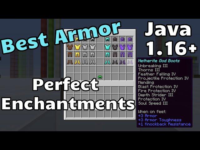 Best Armor & Best Enchantments for Minecraft Java 1.16