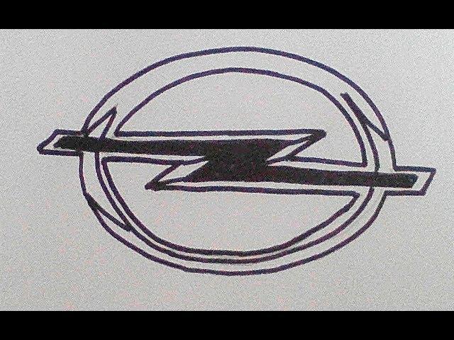 Как нарисовать логотип Opel - How to draw an Opel logo - 如何画一个标志欧宝 Как нарисовать милые рисунки