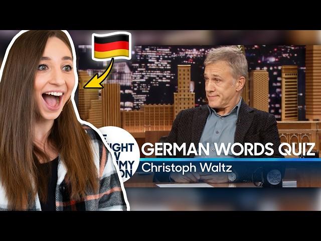 Christoph Waltz Gives Jimmy Fallon a German Words Quiz – German Reacts! | Feli from Germany