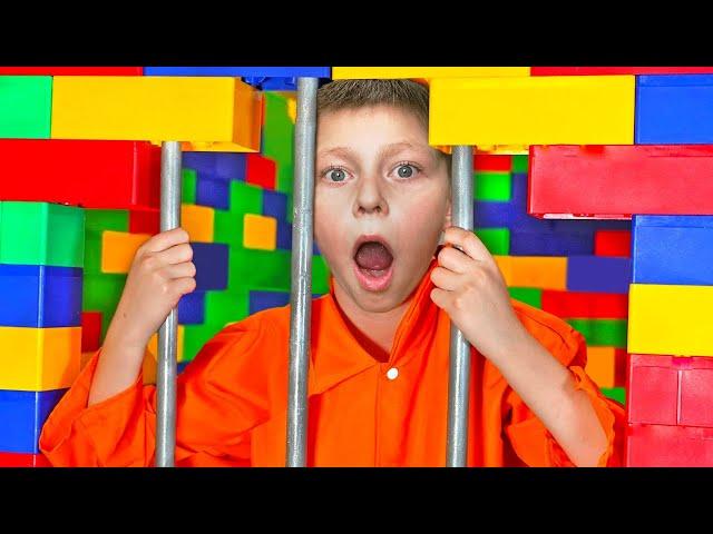 I Put My Little Brother in LEGO Prison for 24 Hours !