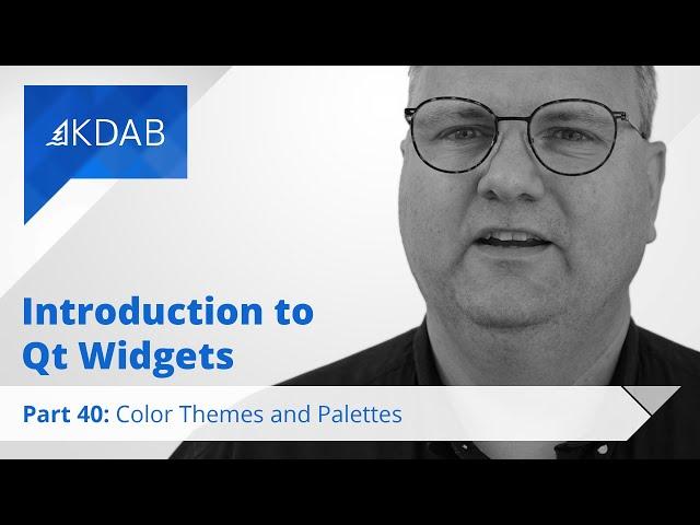 Introduction to Qt Widgets (Part 40) - Color Themes and Palettes