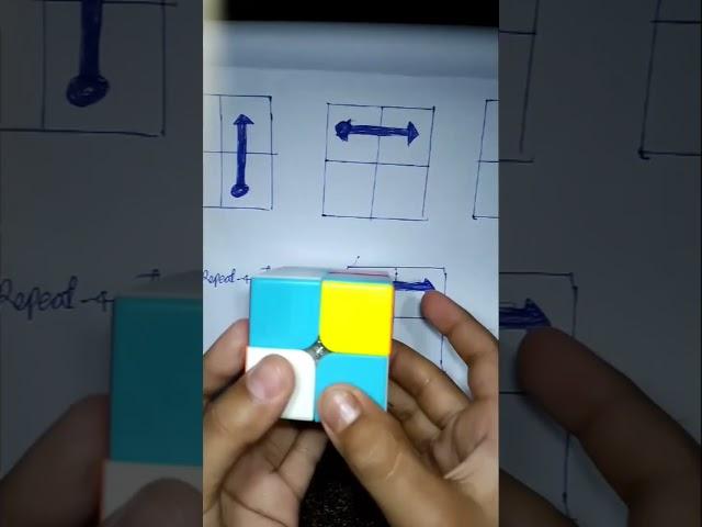 2/2 Rubik's cube solve 4 steps#short