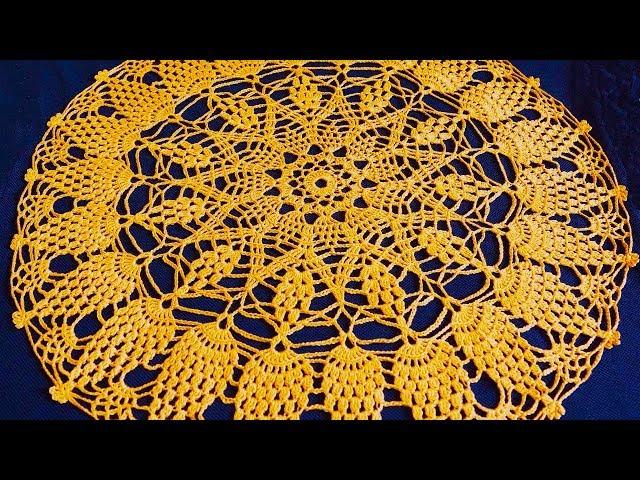 Crochet doily according to the scheme. Openwork doily. Part 1.