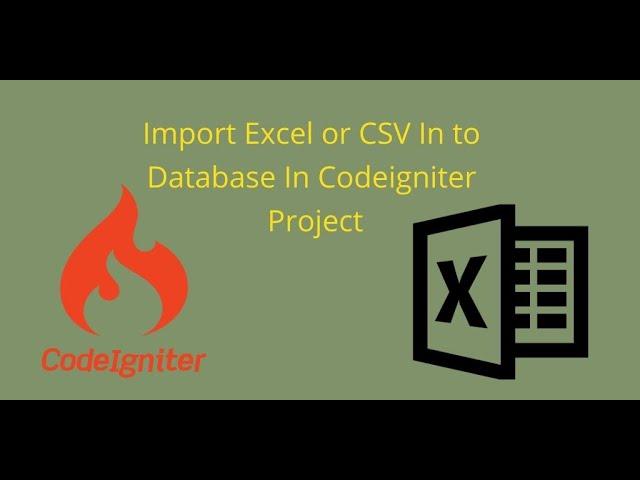 Learn How to Import Excel file into database using ajax in codeigniter (PHP)  in one video