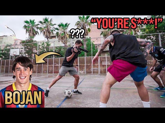 Bojan Disguised As Cameraman And Challenged Street Footballers! PRANK