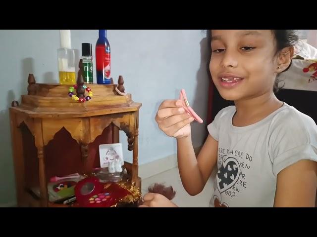 DOLL MAKEUP | HAIR SOLUTION BY KIDS | IRA AND AARU @vipvids @DOLL