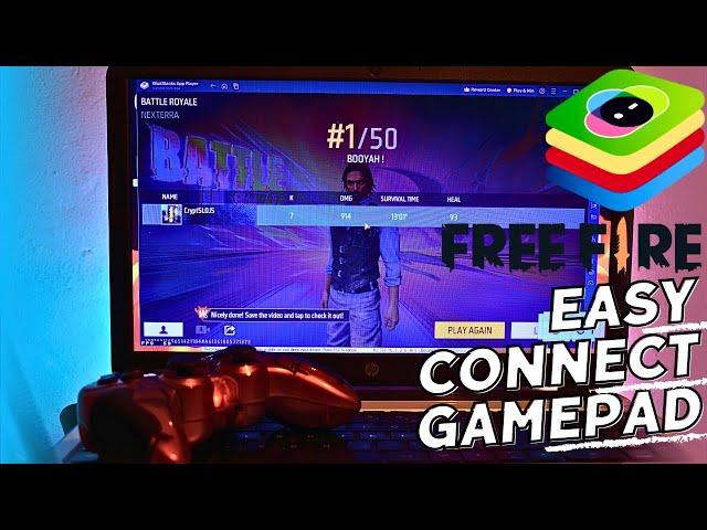 How To Add Gamepad (Joystick) In Bluestacks 10 Using X360ce Controller Emulator - Free Fire Gameplay