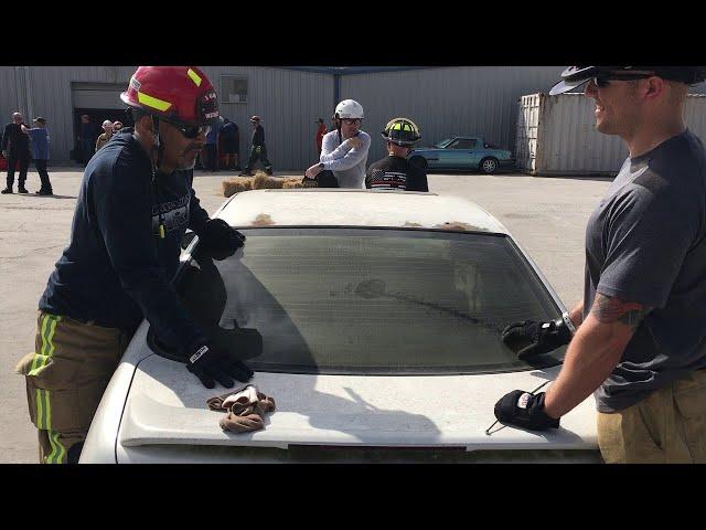 Rescue Technique Breaks Glass Effortlessly || ViralHog