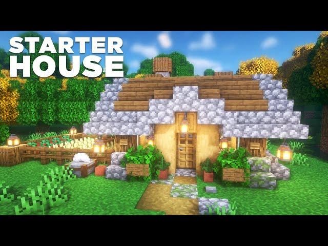 Starter House Tutorial | How to build a Simple Starter House | Minecraft