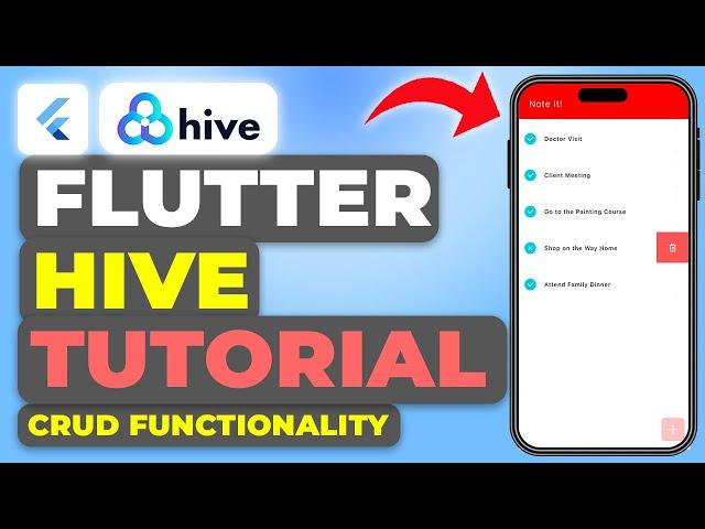 Flutter Hive Tutorial - Hive NoSQL Database & Hive CRUD Guide | Android, iOS, Web