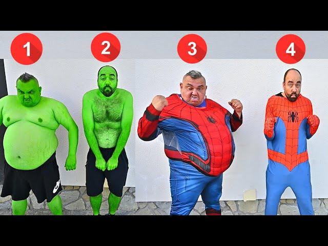 Fat Superheroes VS Skinny Superheroes