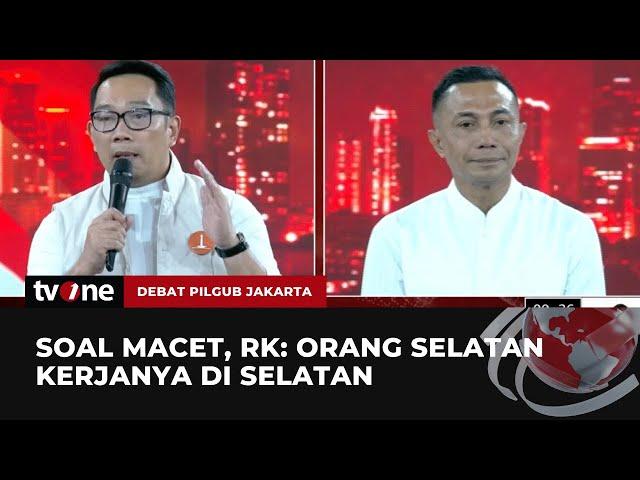 RK & Pramono Tanggapi Strategi Paslon 02 Soal Kemacetan di Jakarta | Debat Pilgub Jakarta tvOne