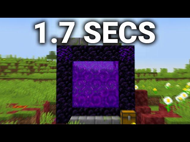 Minecraft Enter Nether Speedrun in 1.7 SECONDS