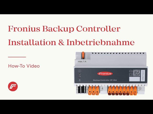 How-To Video: Fronius Backup Controller - Installation & Inbetriebnahme