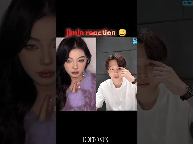 Jimin reaction  #dembow #shorts #transition #jimin #makeup #douyin #bts #blackpink #cute #