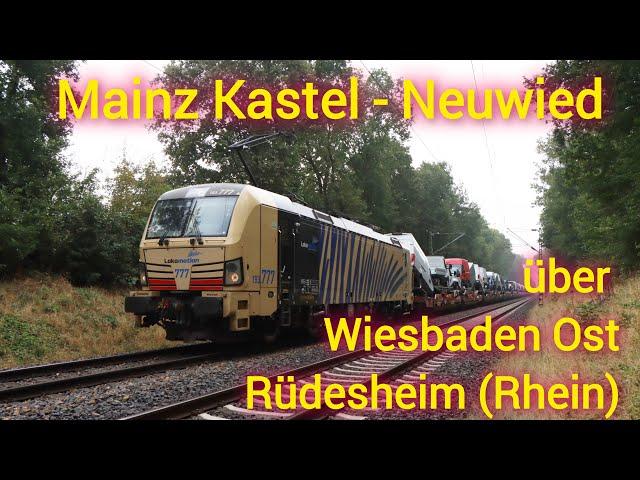 Von Mainz - Kastel nach Neuwied über Wiesbaden Ost und Rüdesheim am Rhein