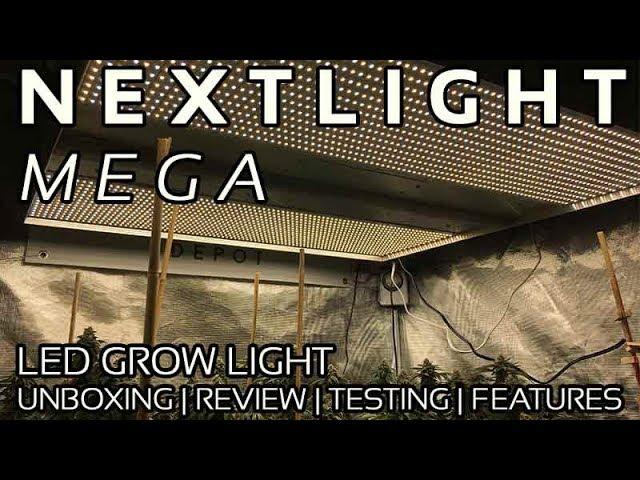 NextLight Mega LED Grow Light Review, Unboxing, PAR testing.