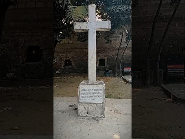 the marble cross of fort Santiago