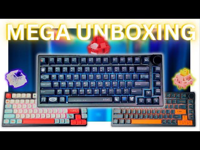 MEGA UNBOXING - Mechanical Keyboards, Keycaps, and Switches