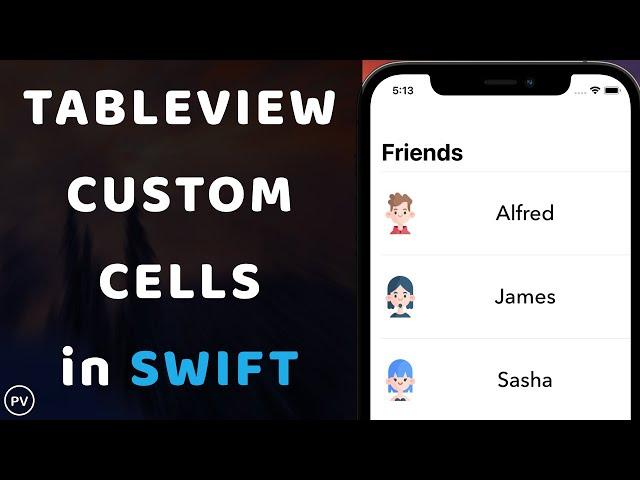 Swift UITableView with Custom Cells | Tutorial