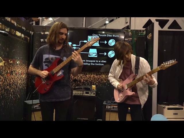 Namm 2018 Polyphia and Li-sa-X demonstration at Ibanez booth