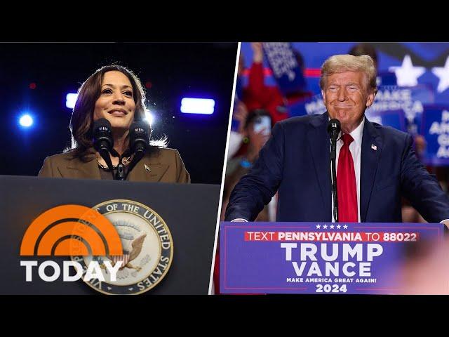 Trump steps up attacks on Harris, polls show near tie in key states