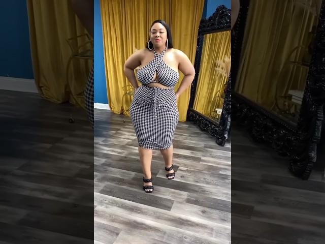 Curvy model in dress 'laticia' skirt set @FASHIONCURVYJQ