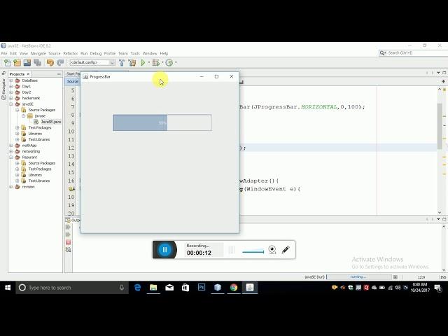 JProgressBar code Link Available in description