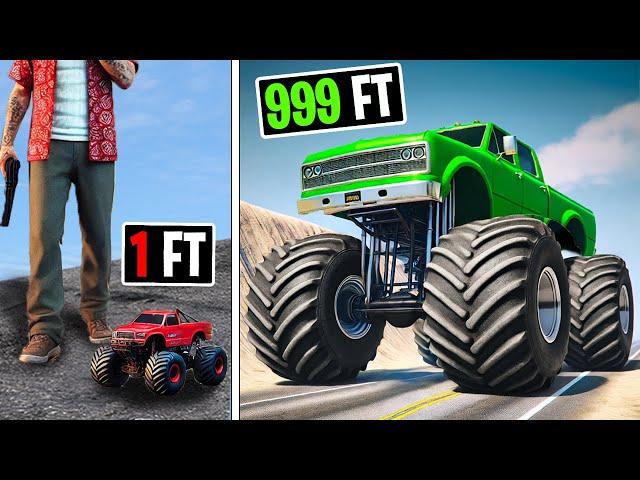 everytime I CRASH my MONSTER TRUCK Gets BIGGER... GTA 5 RP