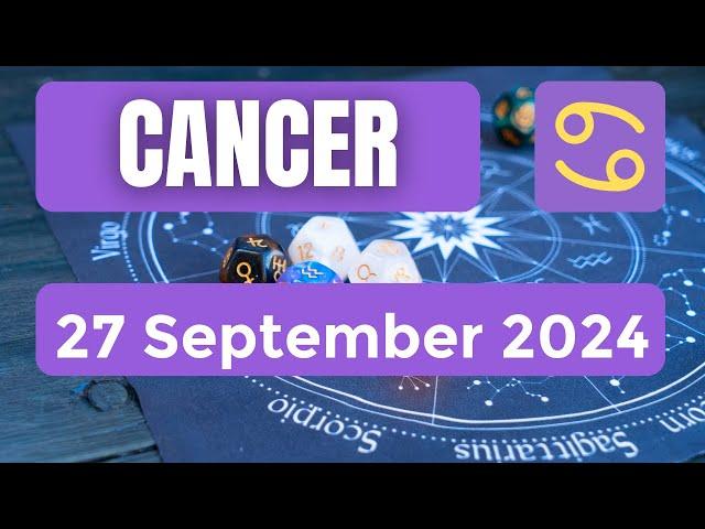 Cancer horoscope | Cancer Horoscope for Today 27 September 2024