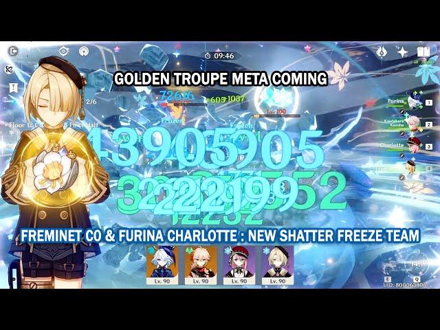 Freminet C0 Golden Troupe & Furina Charlotte New Shatter Freeze Team - 4.2 Floor 12 Showcase