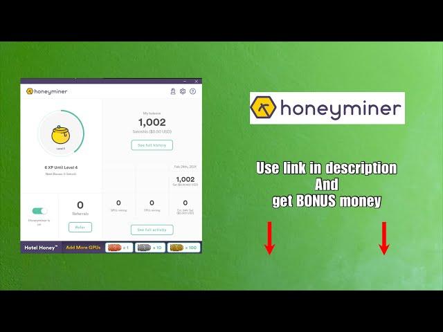 Honey Miner, Mining With GPU & CPU, Installation And Earning