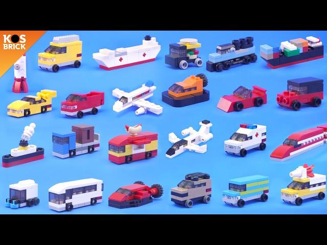 Lego City Mini Vehicles Compilation 1 - Part 1-4 (Tutorial)