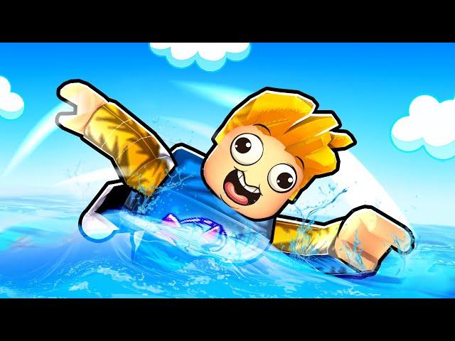 Rich Noob Becomes the FASTEST in Roblox Swim Race Simulator