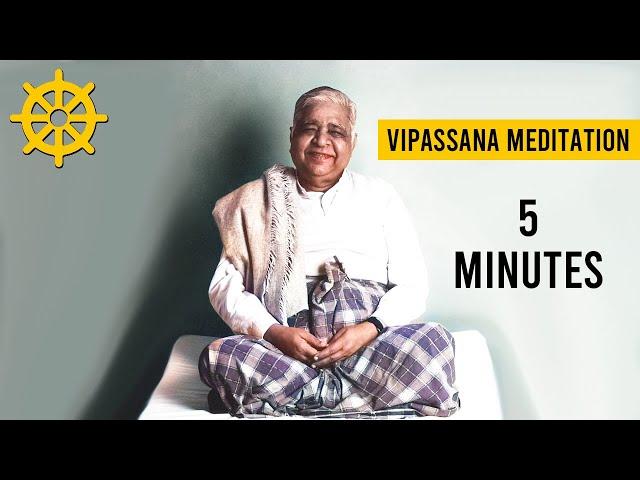 Vipassana Meditation 5 Minutes (S. N. Goenka)