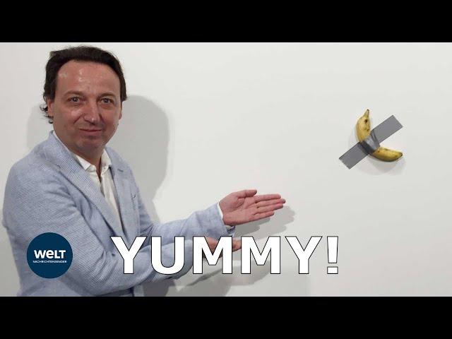 WELT THEMA: Art Basel - Künstler isst 120 000 Dollar teure Banane