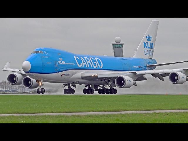 +35 MIN OF HEAVY ACTION | A340-600, A380, B747, B777 | Amsterdam Schiphol Airport Spotting