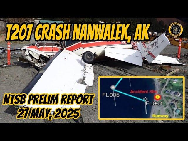 NTSB Prelim Cessna T207 Crash Nanwalek, AK