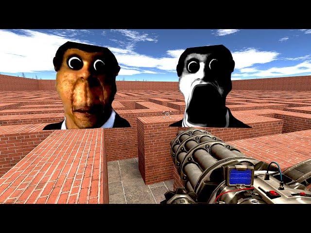 OBUNGA CHASES US IN THE LABYRINTH, OBUNGA NEXTBOT Garry's Mod