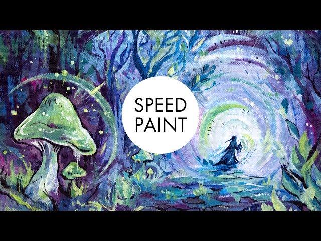 Acrylic SpeedPaint ~ The mystery of the dark forest 