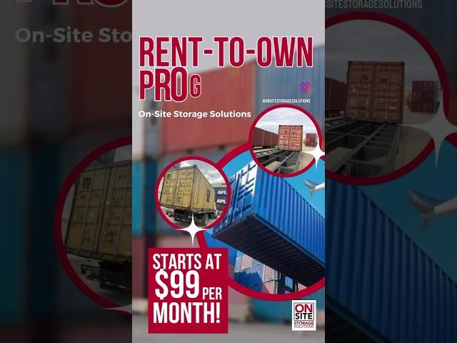 Rent-To-Own Your Shipping Container NOW!