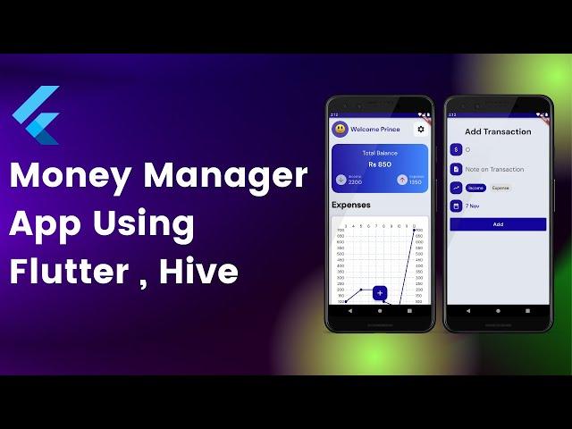 Money Manager app in flutter with Charts , Hive DB | V2 Coming soon