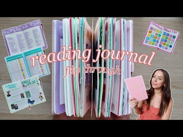 2024 reading journal flip through!  *completed journal + spreads*