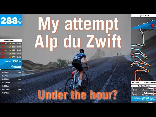 ALP DU ZWIFT under the hour? Or even 50 minutes?!